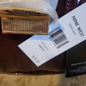 Nine West small merlot purse